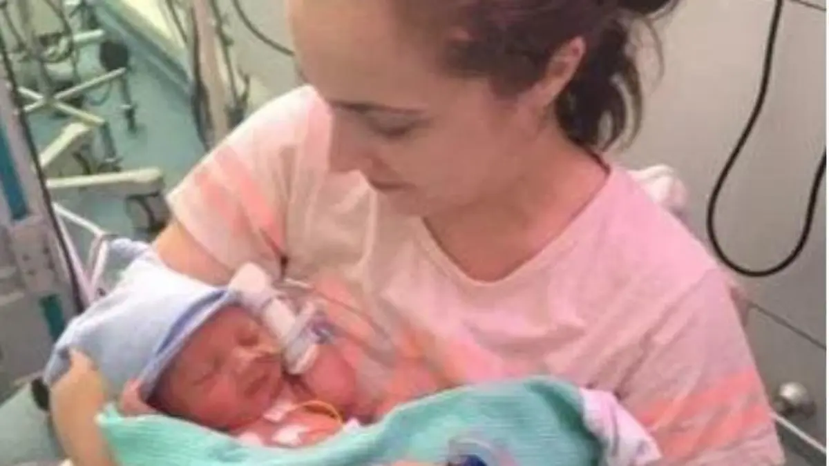 Chantelle Jackson mit ihrem Baby