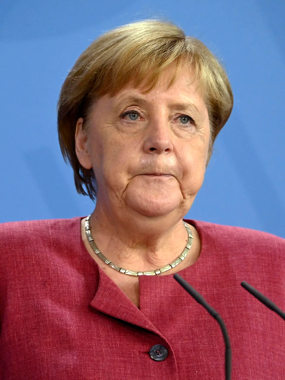  Angela Merkel bei einer Pressekonferenz nach der Sondersitzung der G7-Staaten zur Lage in Afghanistan im Bundeskanzleramt. Berlin, 24.08.2021 *** Angela Merkel at a press conference after the special meeting of the G7 countries on the situation in Afghanistan at the Federal Chancellery Berlin, 24 08 2021 Foto:xF.xKernx/xFuturexImage