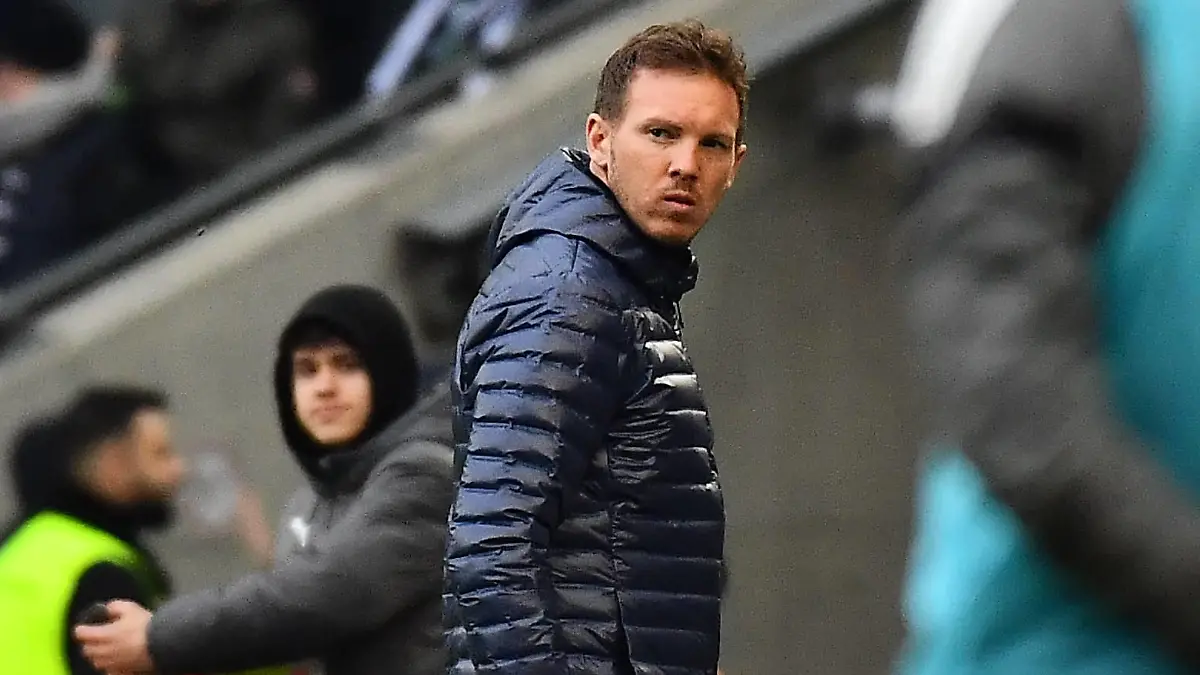 MOENCHENGLADBACH, GERMANY - FEBRUARY 18, 2023: Julian Nagelsmann. The football match of Bundesliga Borussia Mönchengladbach vs Bayern Muenchen PUBLICATIONxNOTxINxRUS Copyright: xVITALIIxKLIUIEVx