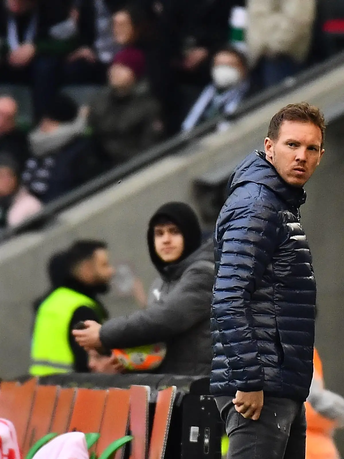 MOENCHENGLADBACH, GERMANY - FEBRUARY 18, 2023: Julian Nagelsmann. The football match of Bundesliga Borussia Mönchengladbach vs Bayern Muenchen PUBLICATIONxNOTxINxRUS Copyright: xVITALIIxKLIUIEVx