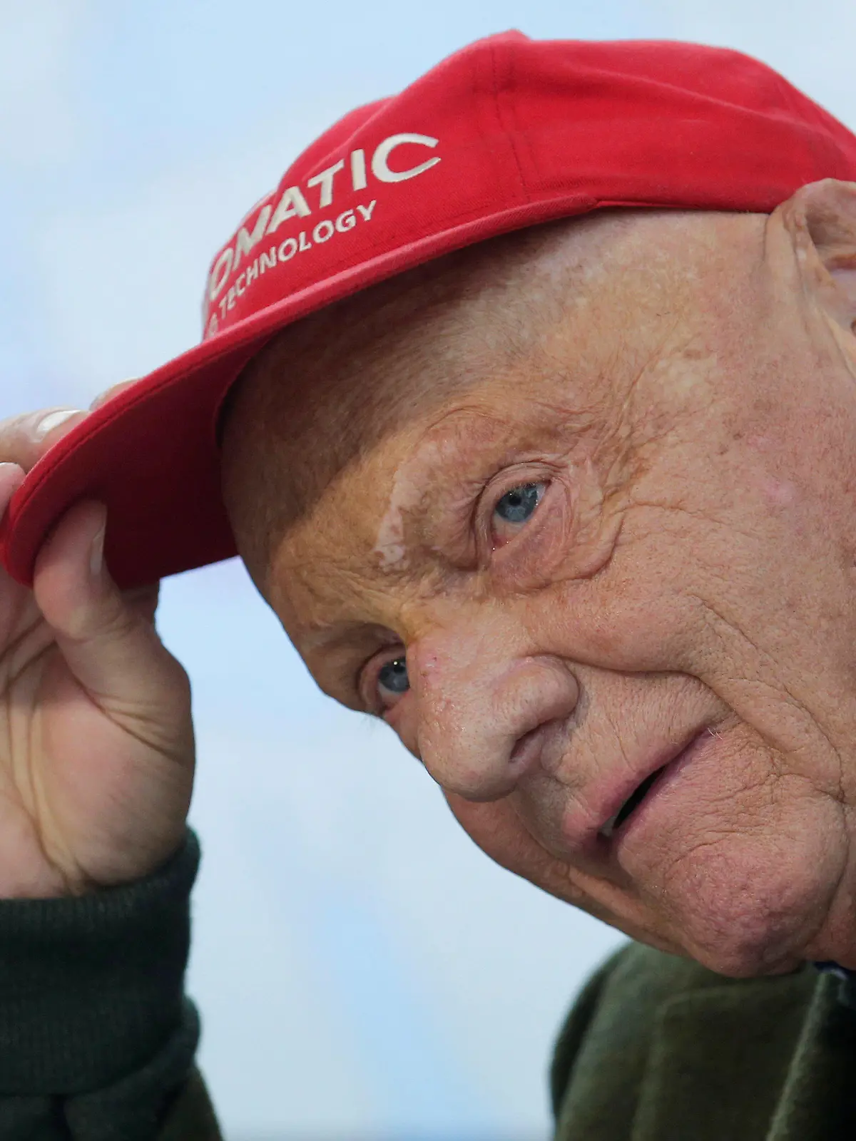 FILE PHOTO: Niki Lauda addresses a news conference presenting his new airline Laudamotion in Vienna, Austria, March 16, 2018. REUTERS/Heinz-Peter Bader/File Photo