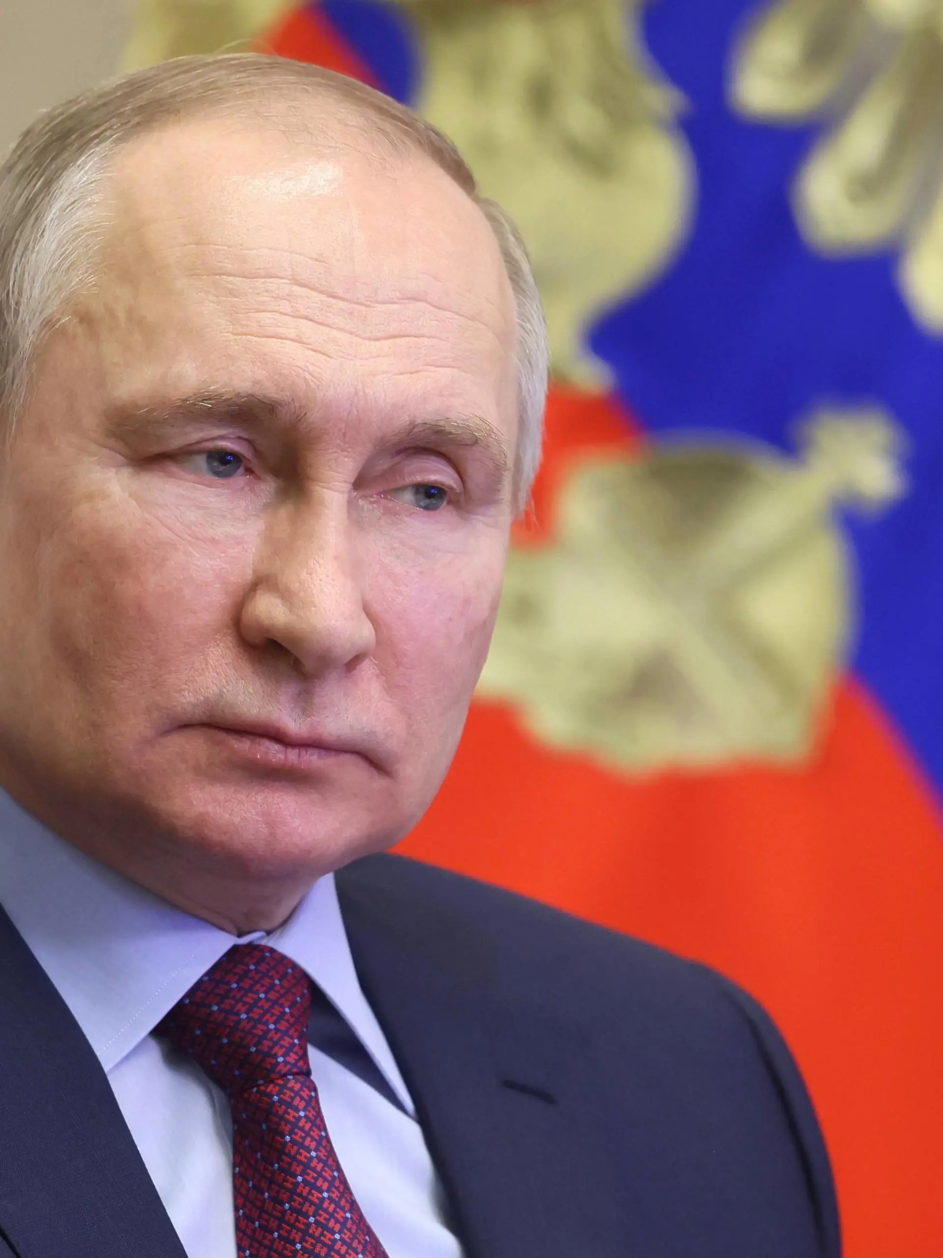 Russia Putin 8371651 15.02.2023 Russian President Vladimir Putin attends the opening of new health facilities via videoconference, at the Novo-Ogaryovo state residence, outside Moscow, Russia. Mikhail Metzel / POOL Novo-Ogaryovo Moscow region Russia PUBLICATIONxINxGERxSUIxAUTxONLY Copyright: xMikhailxMetzelx