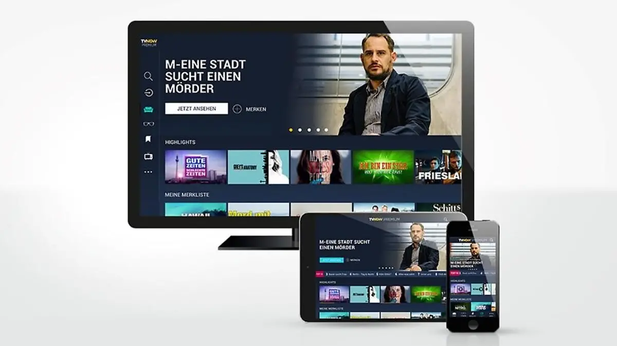 Auch als App für verschiedene Geräte erhältlich: das neue TV NOW.