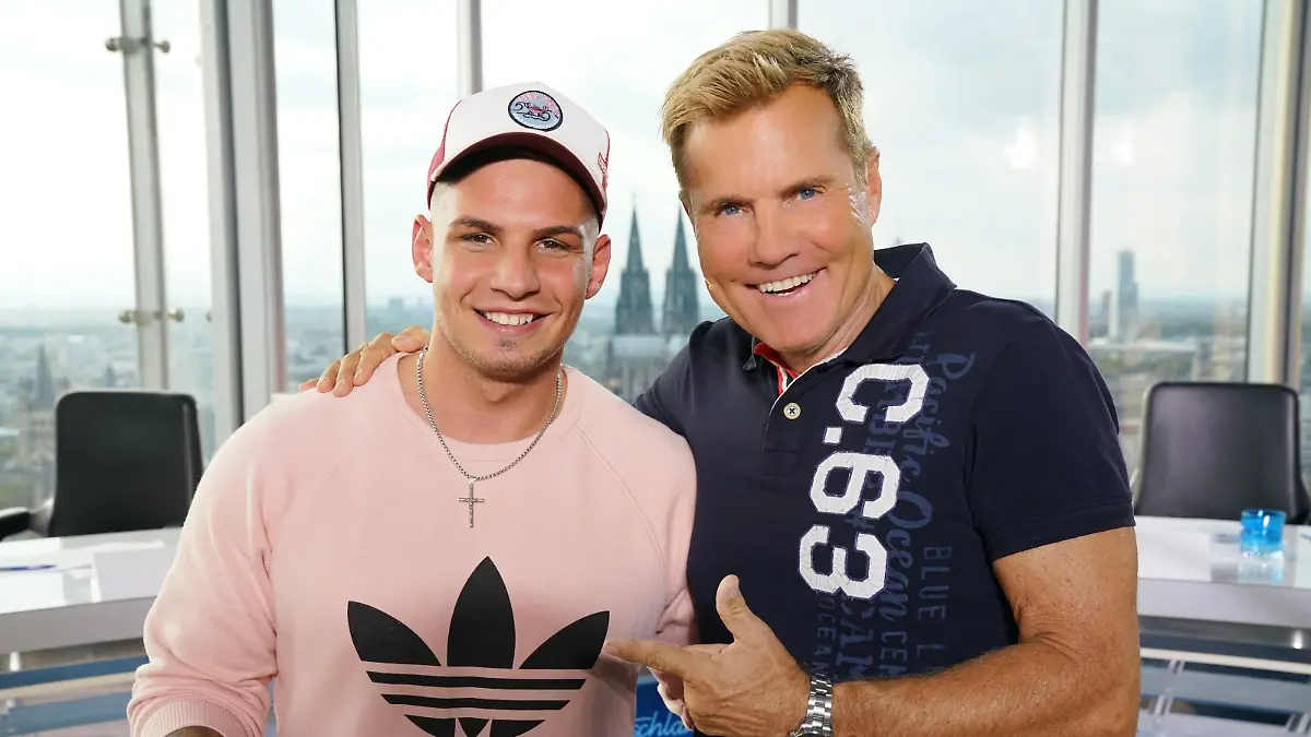 Pietro Lombardi (l.), Gewinner der achten Staffel im Jahr 2011, kehrt zurück ins DSDS-Studio und wird in der neuen Staffel als Juror neben seinem Mentor Dieter Bohlen (r.) sitzen. 
