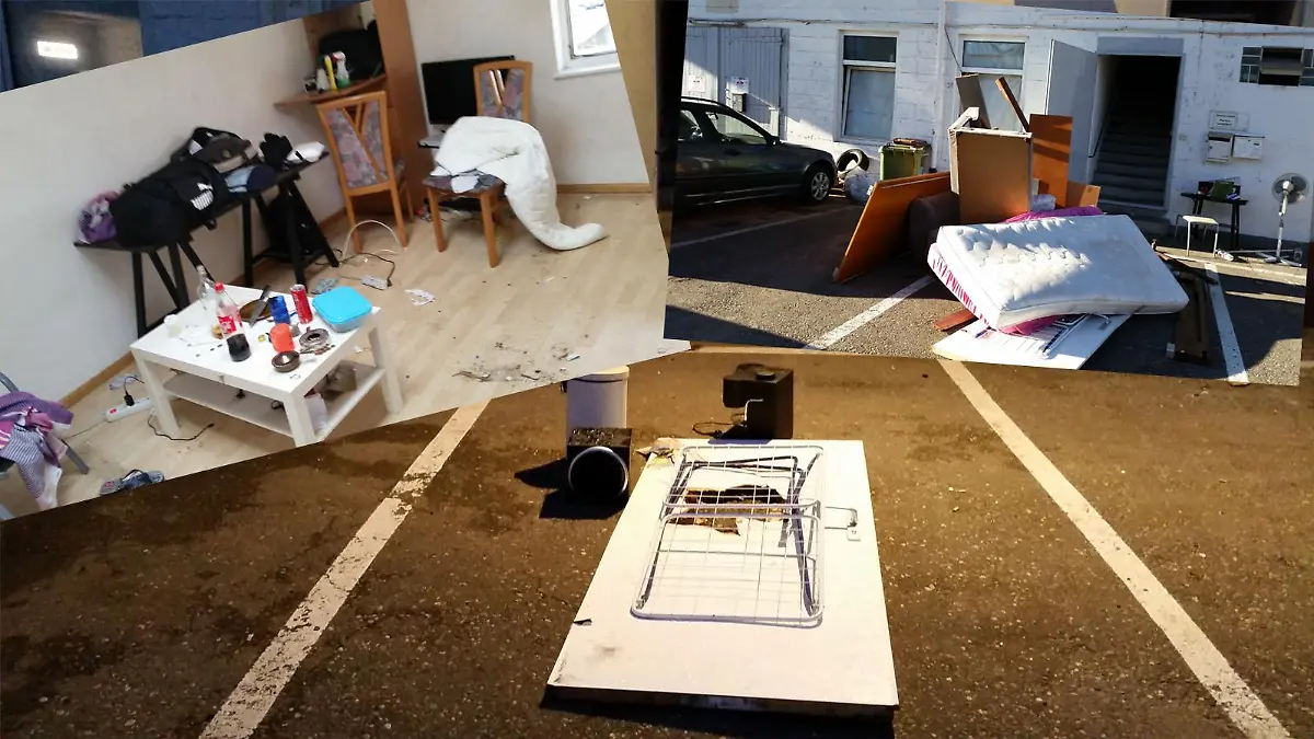 Müll in Majd H.s Wohnung