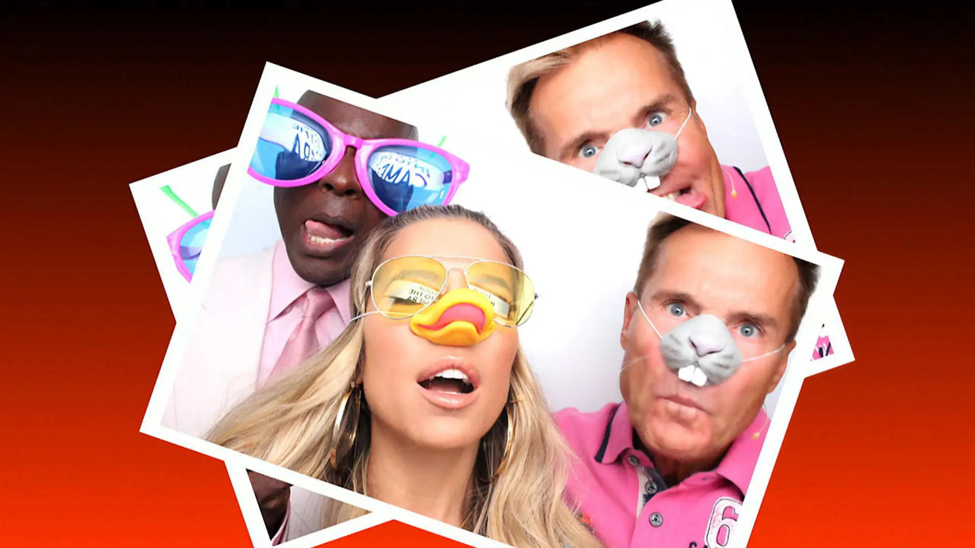 Die Juroren albern in der Fotobox rum Cheese! Sylvie Meis & Co. Backstage