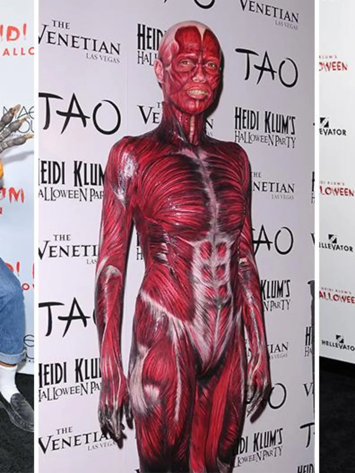 Heidi Klum auf ihrer Halloween Party im Jahr 2011, 2015 und 2017.