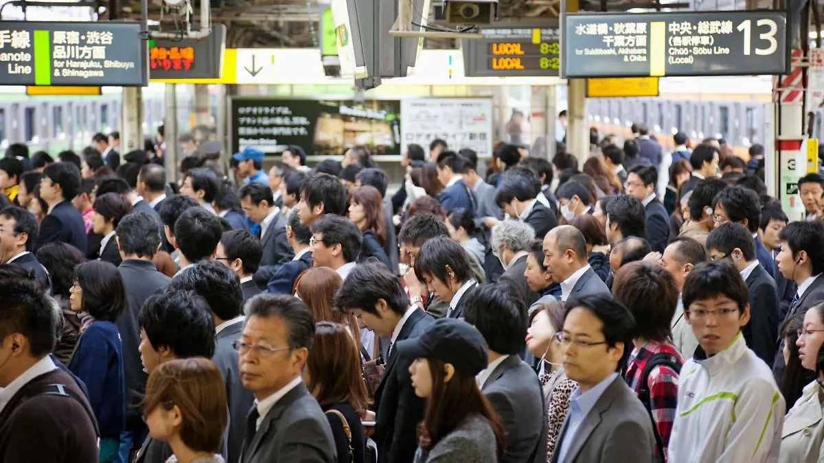 Pendlerströme in Tokio