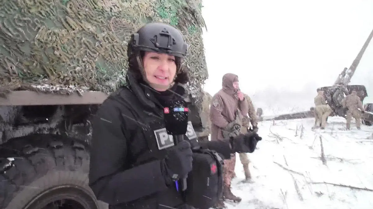 RTL-Reporterin Kavita Sharma begleitet Soldaten in der Nähe der umkämpften Stadt Bachmut.
