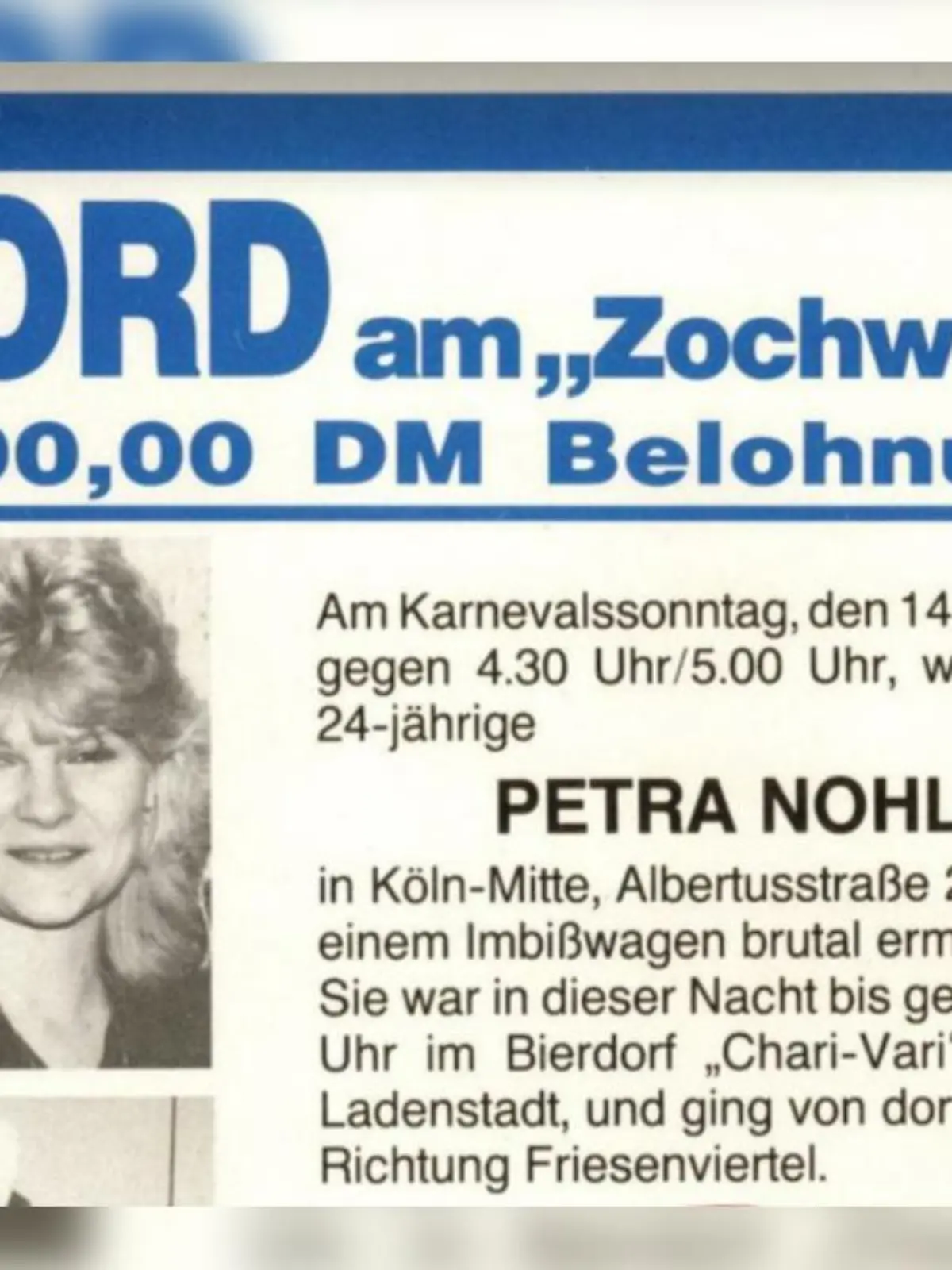 Die Kölner Polizei hat einen Tatverdächtigen im Cold Case Petra Nohl festgenommen