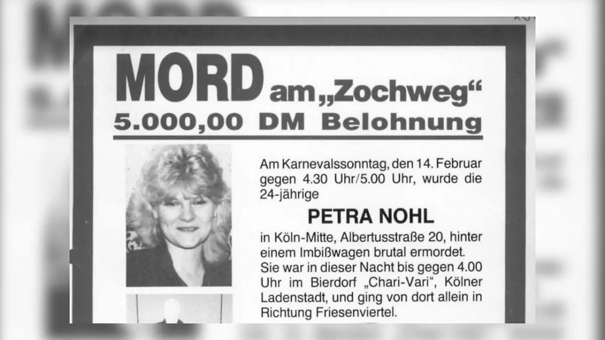 Die Kölner Polizei hat einen Tatverdächtigen im Cold Case Petra Nohl festgenommen