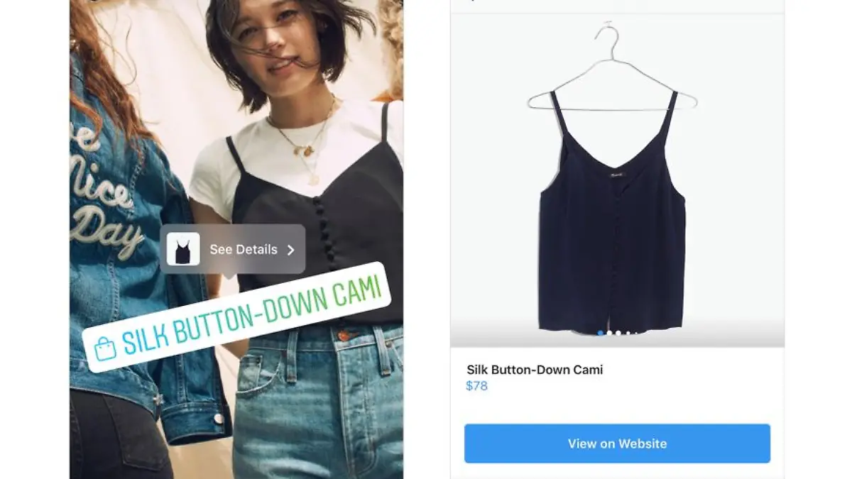 Instagram-Shopping-Seite