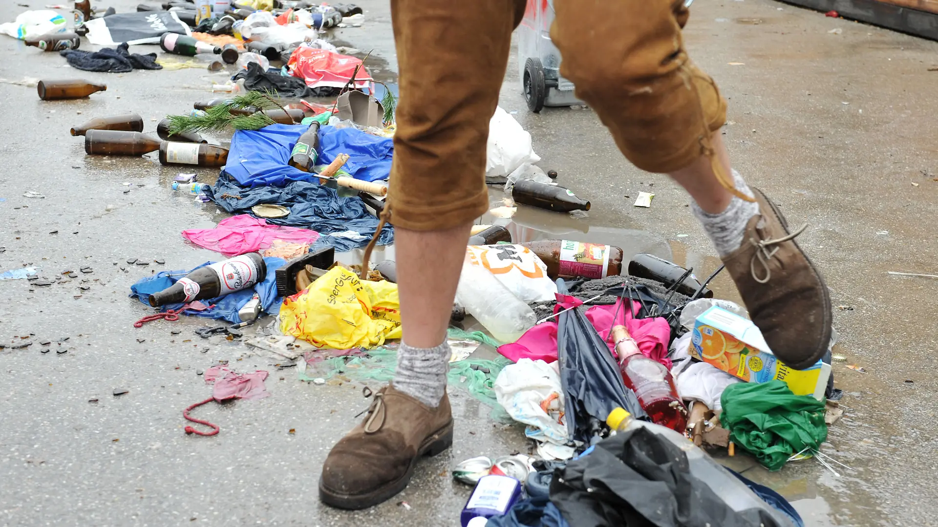 Müll auf dem Oktoberfest
