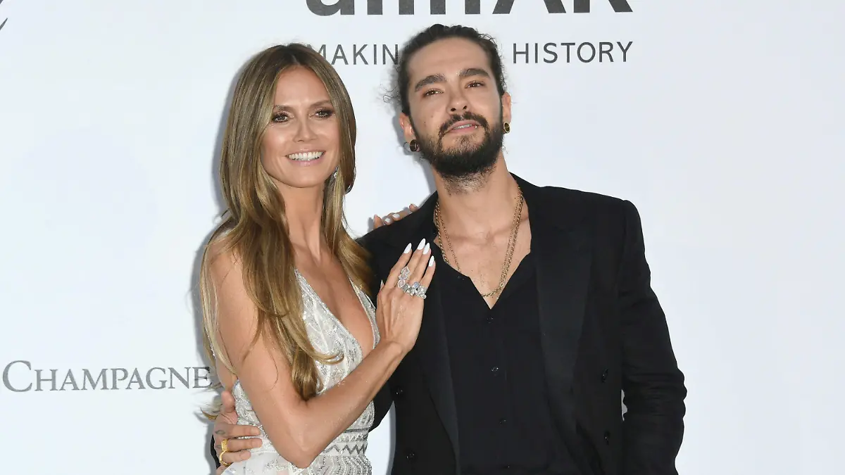 ARCHIV - 17.05.2018, Frankreich, Cannes: Heidi Klum, deutsches Model und TV-Star, und ihr Freund Tom Kaulitz, Gitarrist der Band Tokio Hotel, kommen zur amfAR-Benefiz-Veranstaltung «Cinema Against AIDS» im Rahmen des 71. Filmfestivals in Cannes. Kaulitz ist nun offiziell von seiner Ex-Frau geschieden. (zu dpa «Tom Kaulitz von Ex-Frau Ria Sommerfeld geschieden» vom 24.08.2018) Foto: Arthur Mola/Invision/AP/dpa +++ dpa-Bildfunk +++