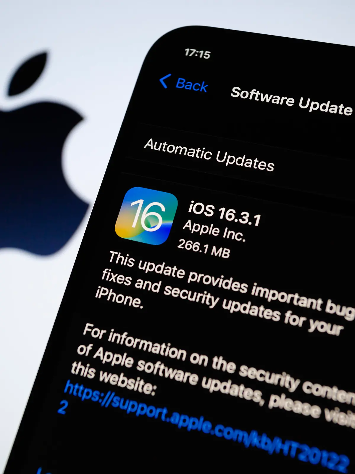 February 13, 2023, Asuncion, Paraguay: Apple releases iOS 16.3.1 on iPhone. The latest iOS update includes bug fixes and security updates that address issues with iCloud, Siri, Find My and crash detection. (Credit Image: Â© Andre M. Chang/ZUMA Press Wire