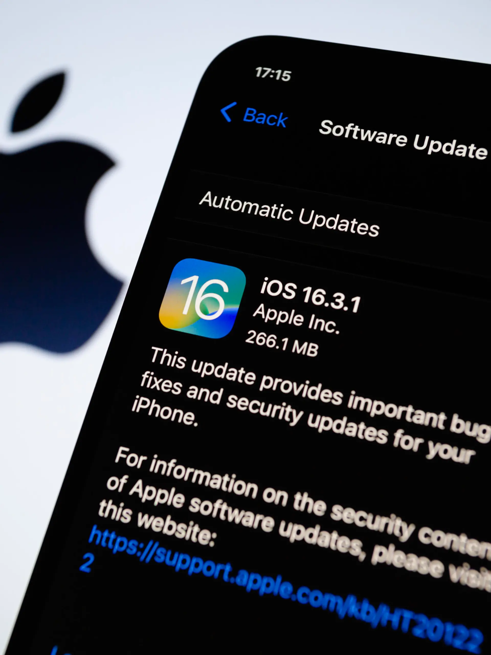 February 13, 2023, Asuncion, Paraguay: Apple releases iOS 16.3.1 on iPhone. The latest iOS update includes bug fixes and security updates that address issues with iCloud, Siri, Find My and crash detection. (Credit Image: Â© Andre M. Chang/ZUMA Press Wire