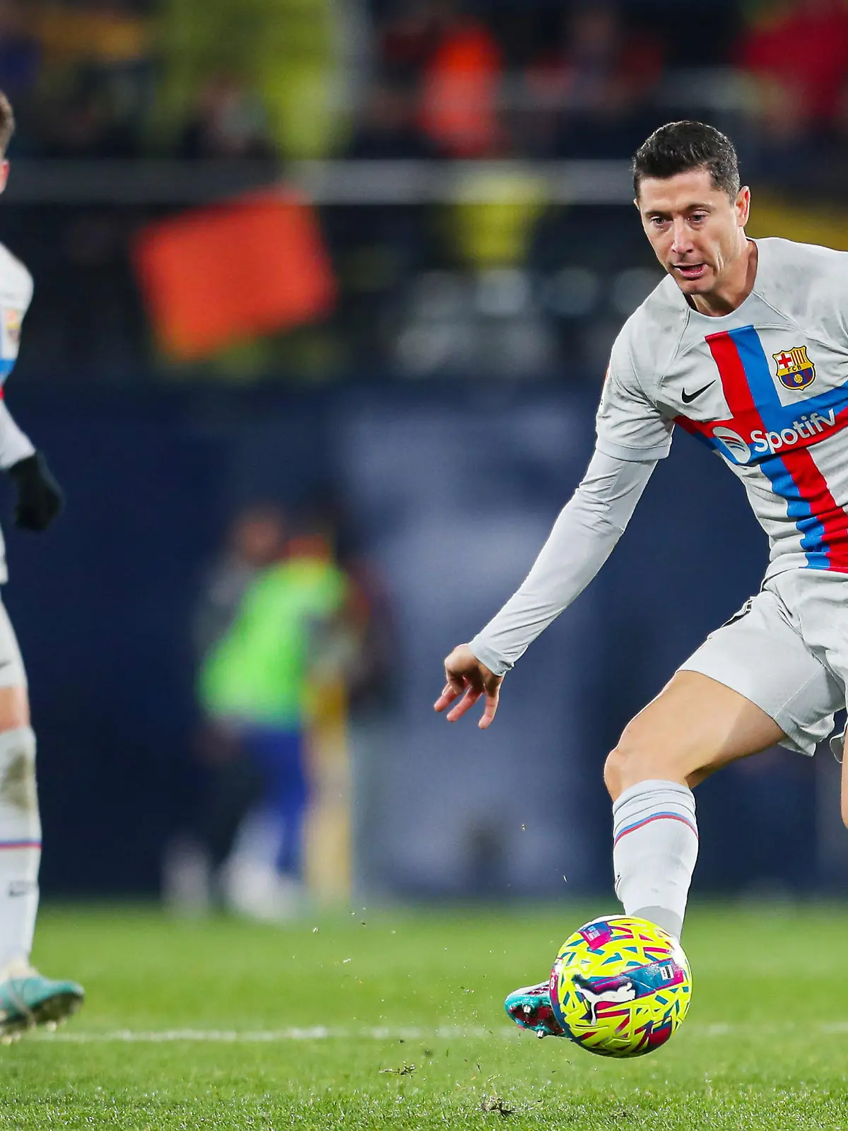 Robert Lewandowski of FC Barcelona during the Spanish championship La Liga football match between Villarreal CF and FC Barcelona on February 12, 2023 at La Ceramica Stadium in Castellon, Spain - Photo Ivan Terron / Spain DPPI / DPPI