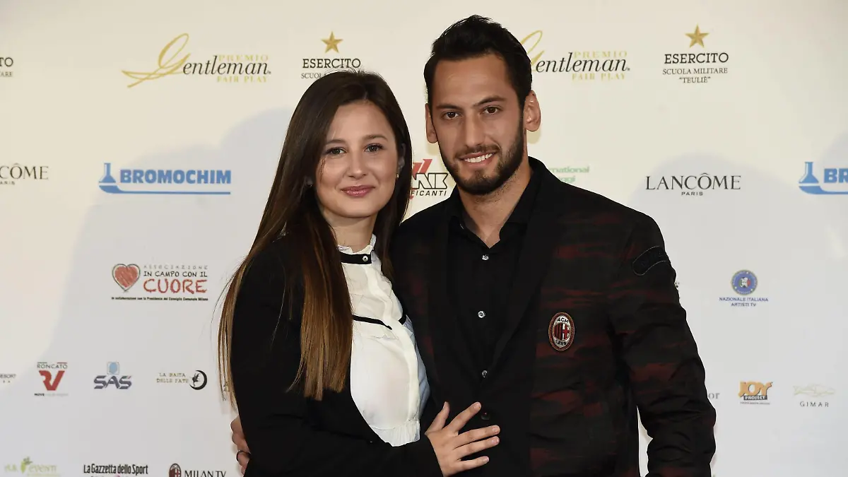 Db Milano 14/05/2018 - Premio Gentlemen Fair Play / foto Daniele Buffa/Image nella foto: Hakan Calhanoglu-Sinem Gundogdu PUBLICATIONxNOTxINxITA