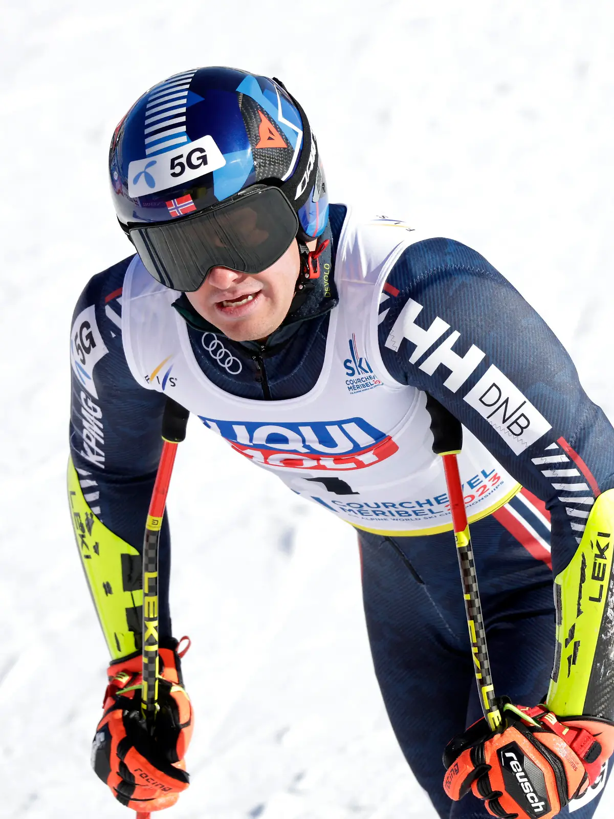 Alpine Skiing - FIS Alpine Ski World Cup - Men's Downhill Training - Courchevel, France - February 10, 2023 Norway's Adrian Smiseth Sejersted in action REUTERS/Leonhard Foeger