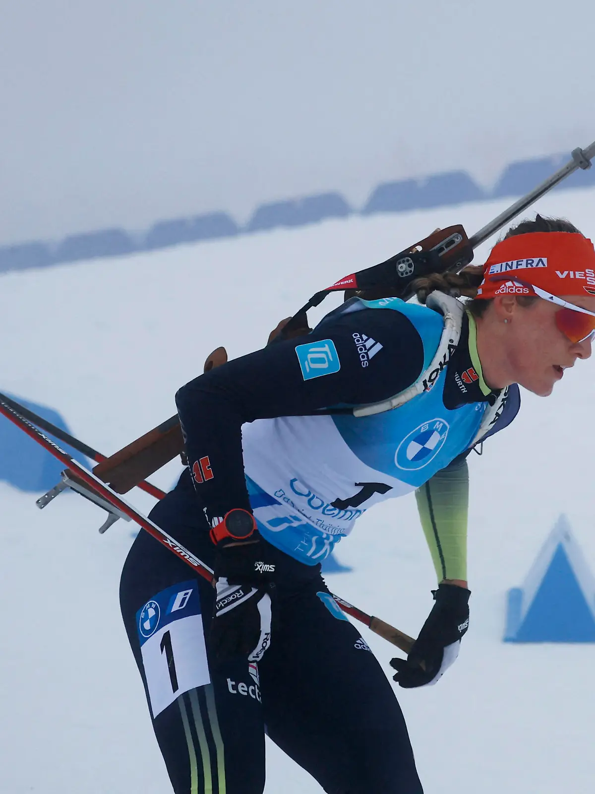 Biathlon - Biathlon World Championship - Oberhof, Germany - February 12, 2023 Germany's Denise Herrmann-Wick in action during the women's 10km pursuit competition REUTERS/Lisa Leutner
