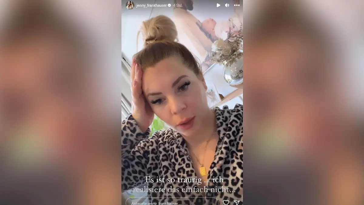 Jenny Frankhauser hat bis zum Schluss an ein Happy End geglaubt – doch das hat sich nun offenbar erledigt. Quelle: instagram/jenny_frankhauser