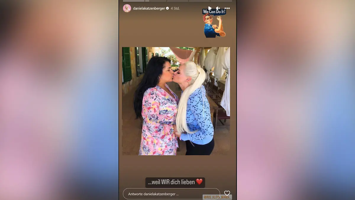 Auch Daniela Katzenberger hält zu Mama Iris. Quelle: instagram/danielakatzenberger
