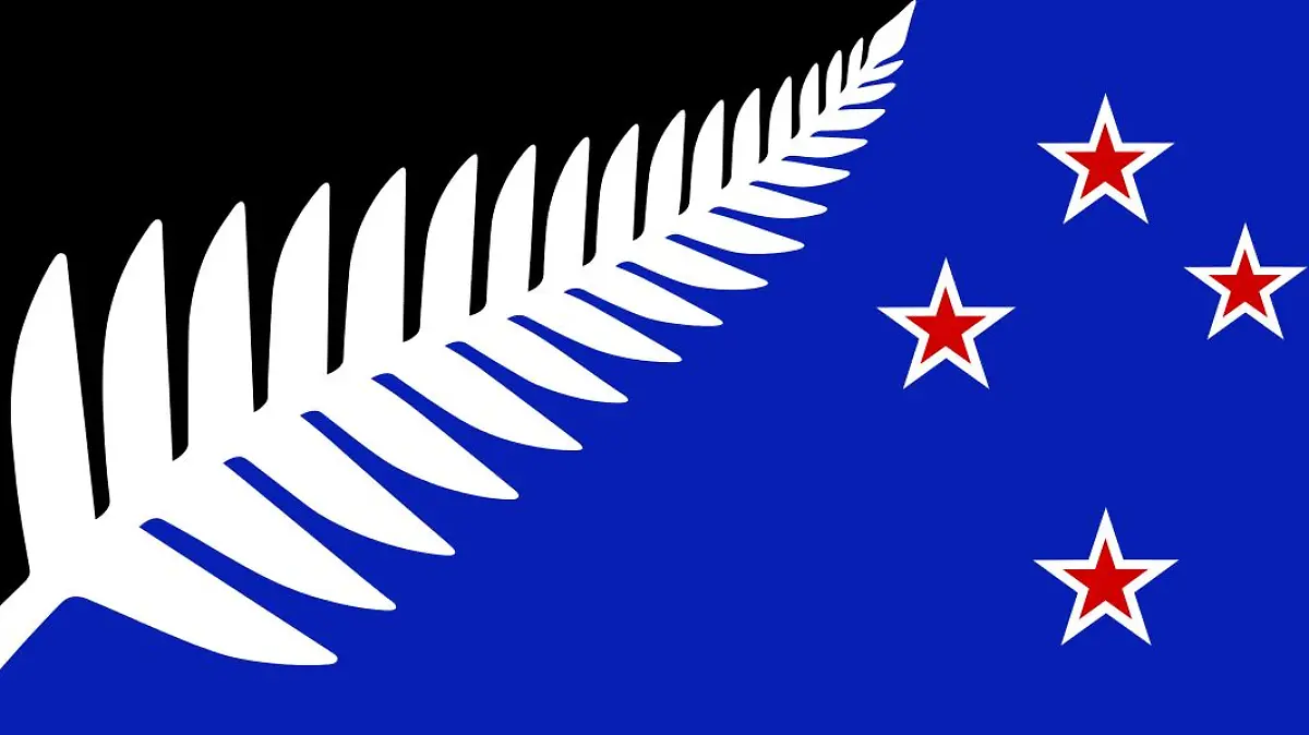Der Vorschlag für die neue Flagge Neuseelands, über den 2016 abgestimmt wurde - er wurde abgelehnt