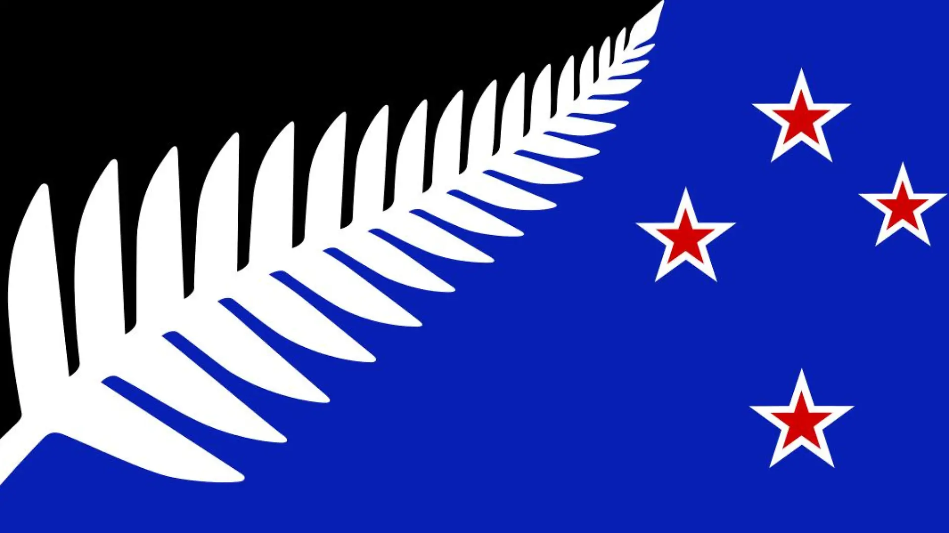 Der Vorschlag für die neue Flagge Neuseelands, über den 2016 abgestimmt wurde - er wurde abgelehnt