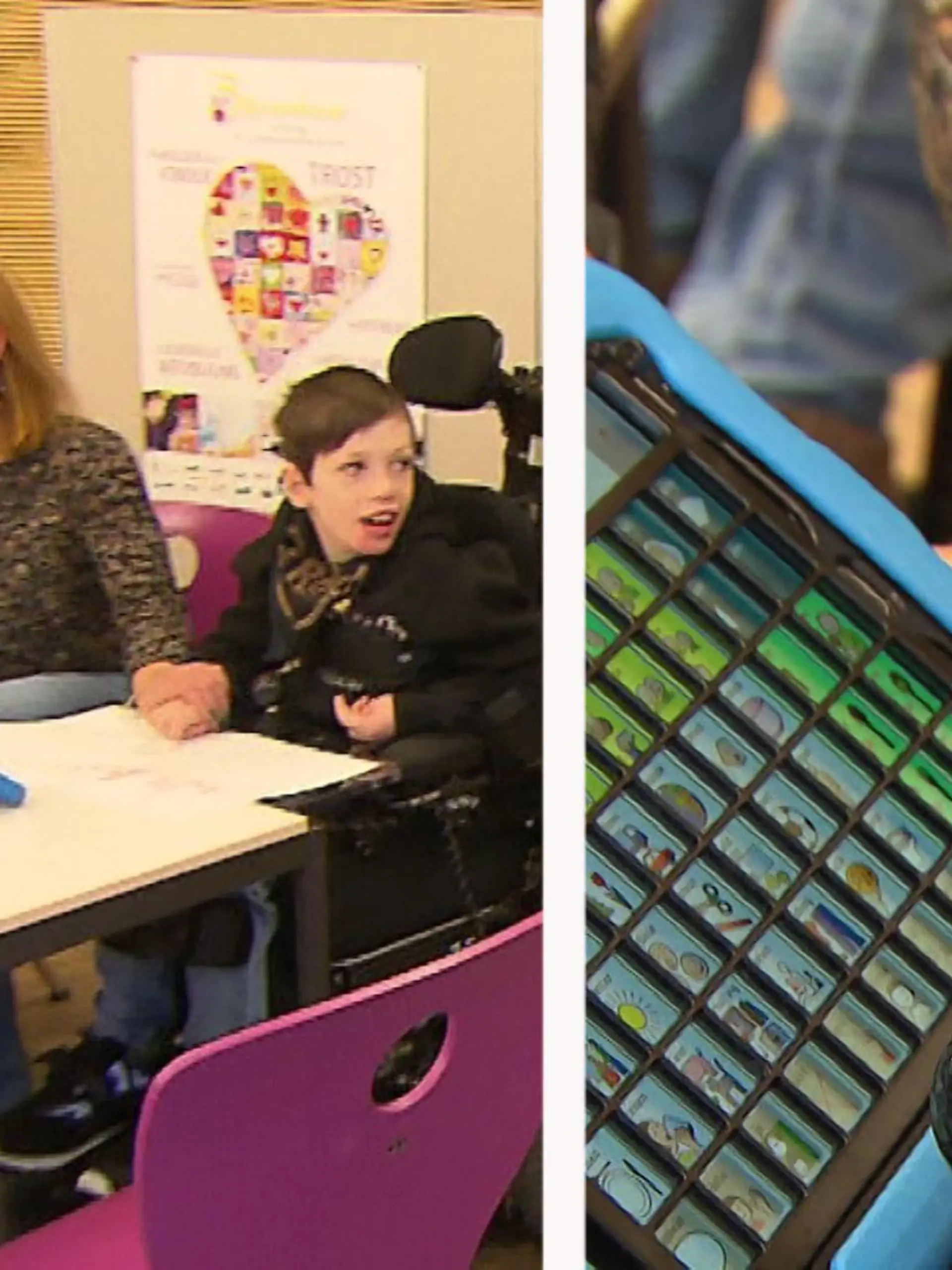 Memory spielen ist für die zehnjährigen Jungs Lars und Henri trotz ihrer motorischen Einschränkungen kein Problem. Die eineiigen Zwillinge leiden seit ihrer Geburt an einer Stoffwechselkrankheit. Eine richtige Diagnose gibt es bis heute nicht. Unterstützung erhält die Familie vom Kinderhospiz „Bärenherz“ in Wiesbaden. Wie die beiden lebenslustigen Jungs trotz aller Defizite gemeinsam mit ihrer Mama Jessica den Alltag meistern – im Video.