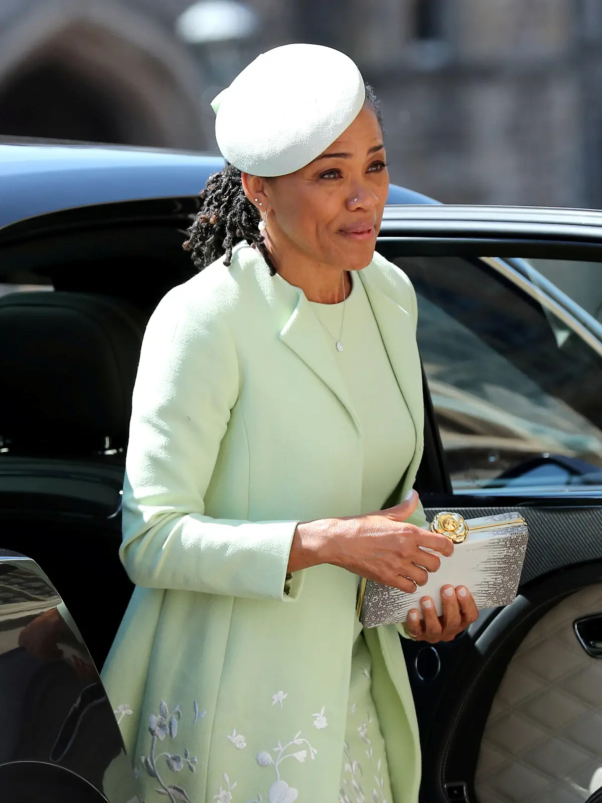 Doria Ragland arrives at St George's Chapel at Windsor Castle for the wedding of Meghan Markle and Prince Harry.  Saturday May 19, 2018.  Gareth Fuller/Pool via REUTERS