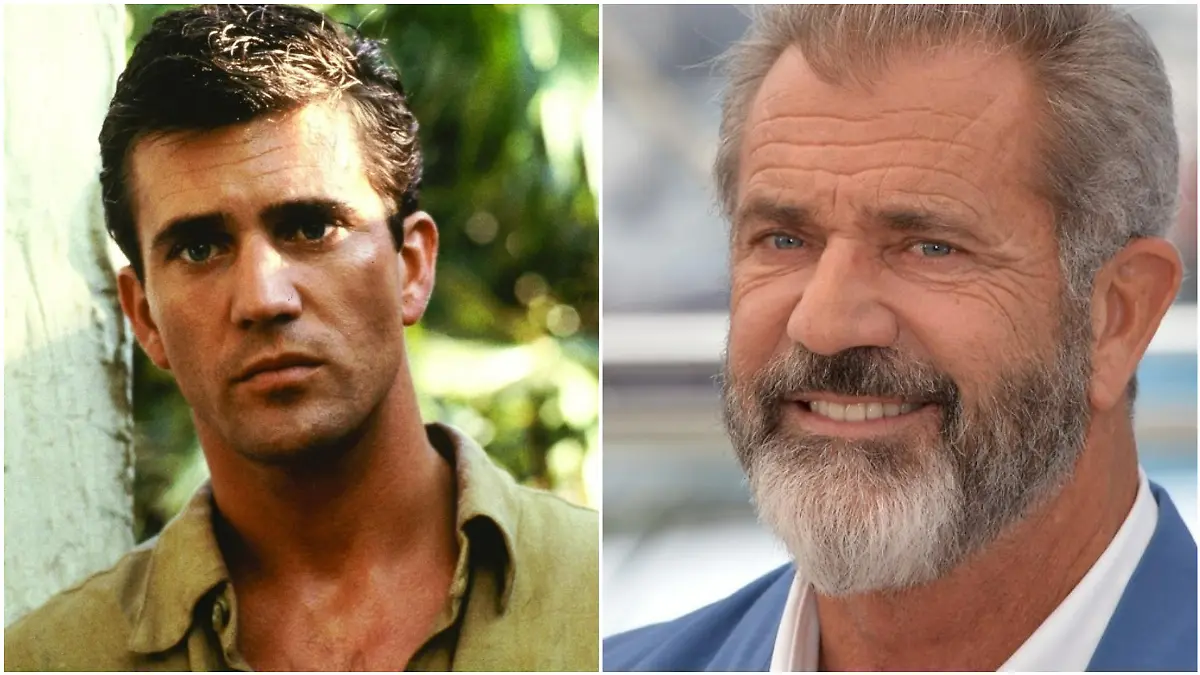 Mel Gibson im Jahr 1982 / Mel Gibson im Jahr 2022