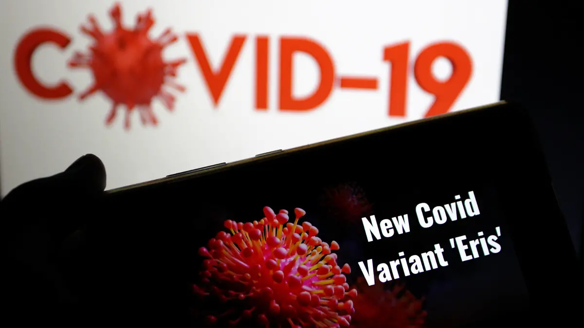 A new mutation of the Covid-19 virus has appeared, dubbed "eris". "Eris" belongs to the "Omicron" dynasty, and its symbol is "EG 5.1" It was classified as a variable and now it represents one. out of every 10 cases of COVID-19 on August 11,2023 .(Yassine Mahjoub/SIPA)//MAHJOUBYASSINE_MAHJOUB0272/Credit:Yassine Mahjoub/SIPA/2308121122