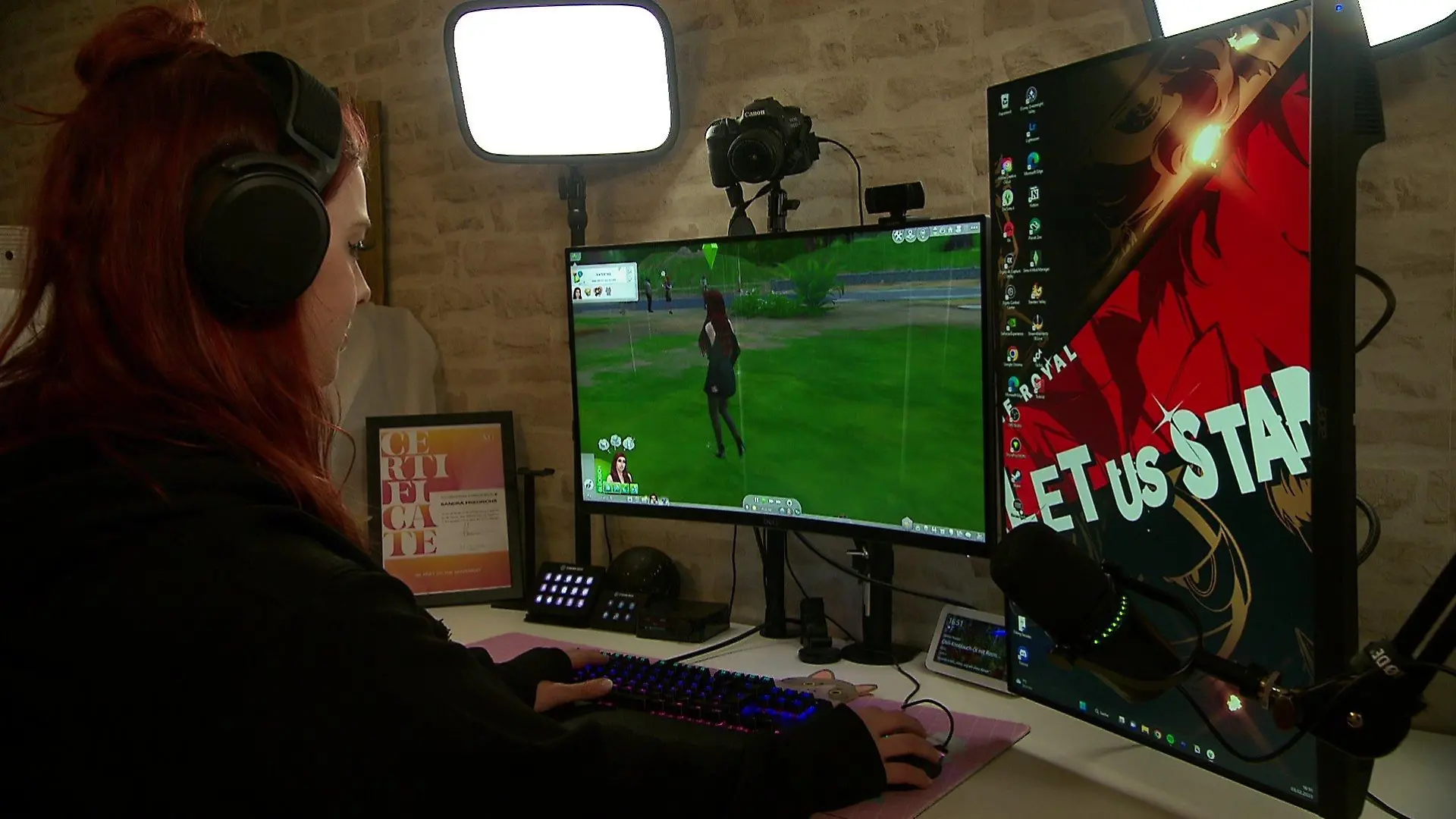 Mittlerweile verdient Sandra mit Gaming ihren Lebensunterhalt, hat dafür ein professionelles Umfeld gebaut.