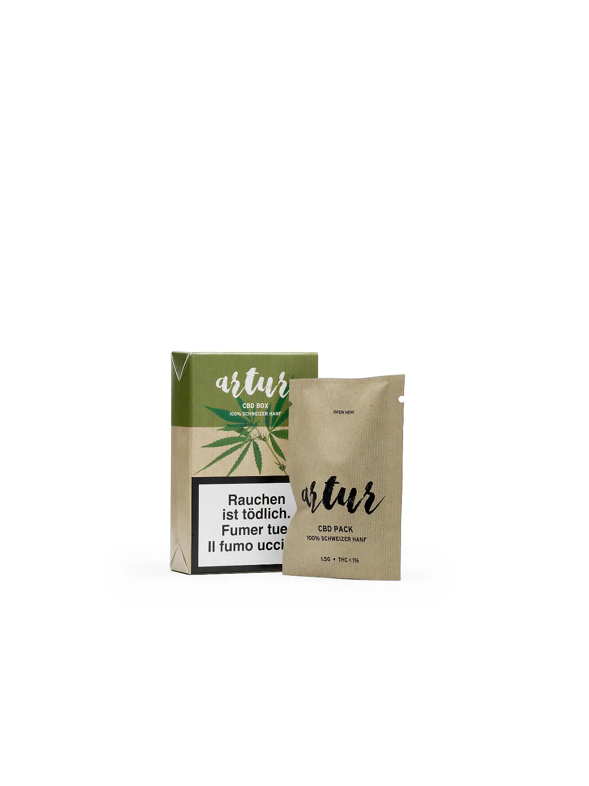 Cannabis-Päckchen von 'The Botanical'.