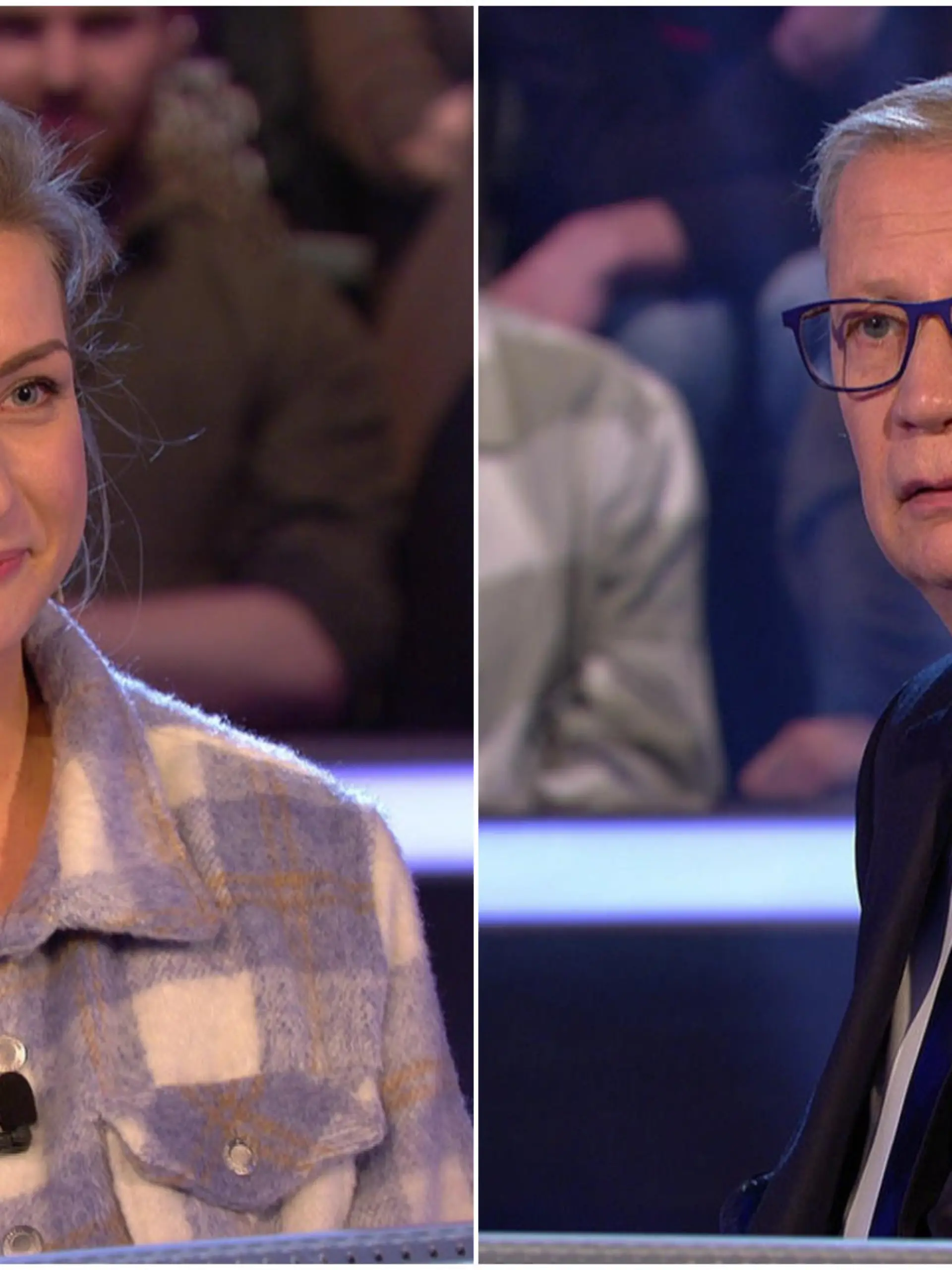 "Wer wird Millionär?"-Kandidatin Julia Kunschner und Moderator Günther Jauch.