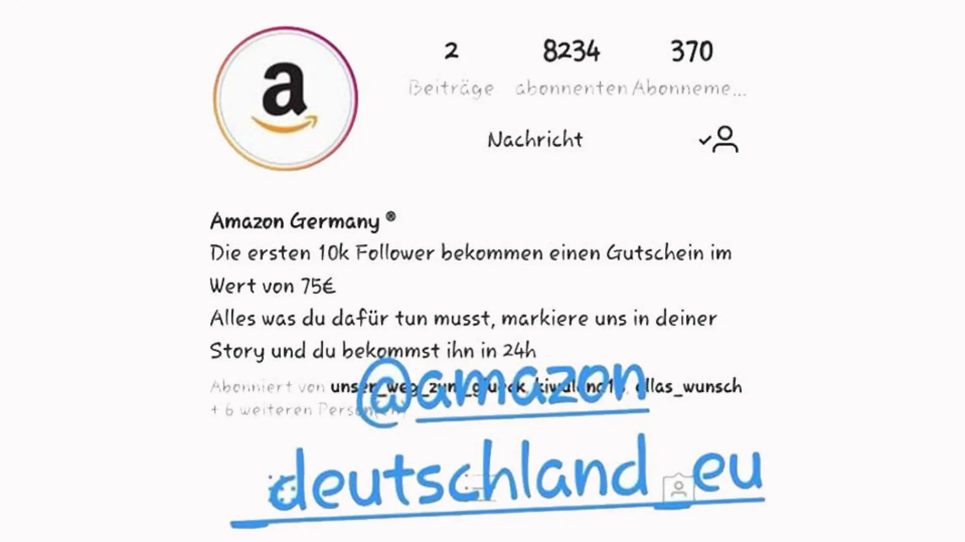 Auf Instagram werden Fake-Gutscheine von Amazon gepostet