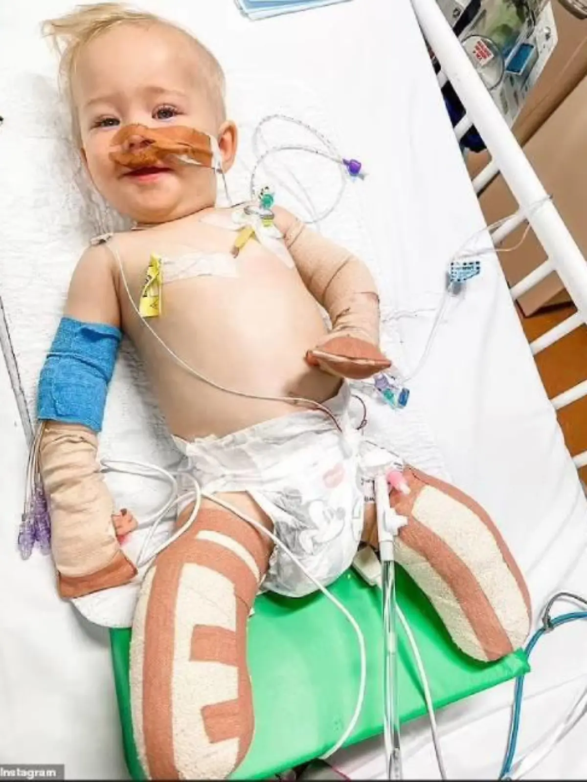 Ryan Lines im Krankenbett