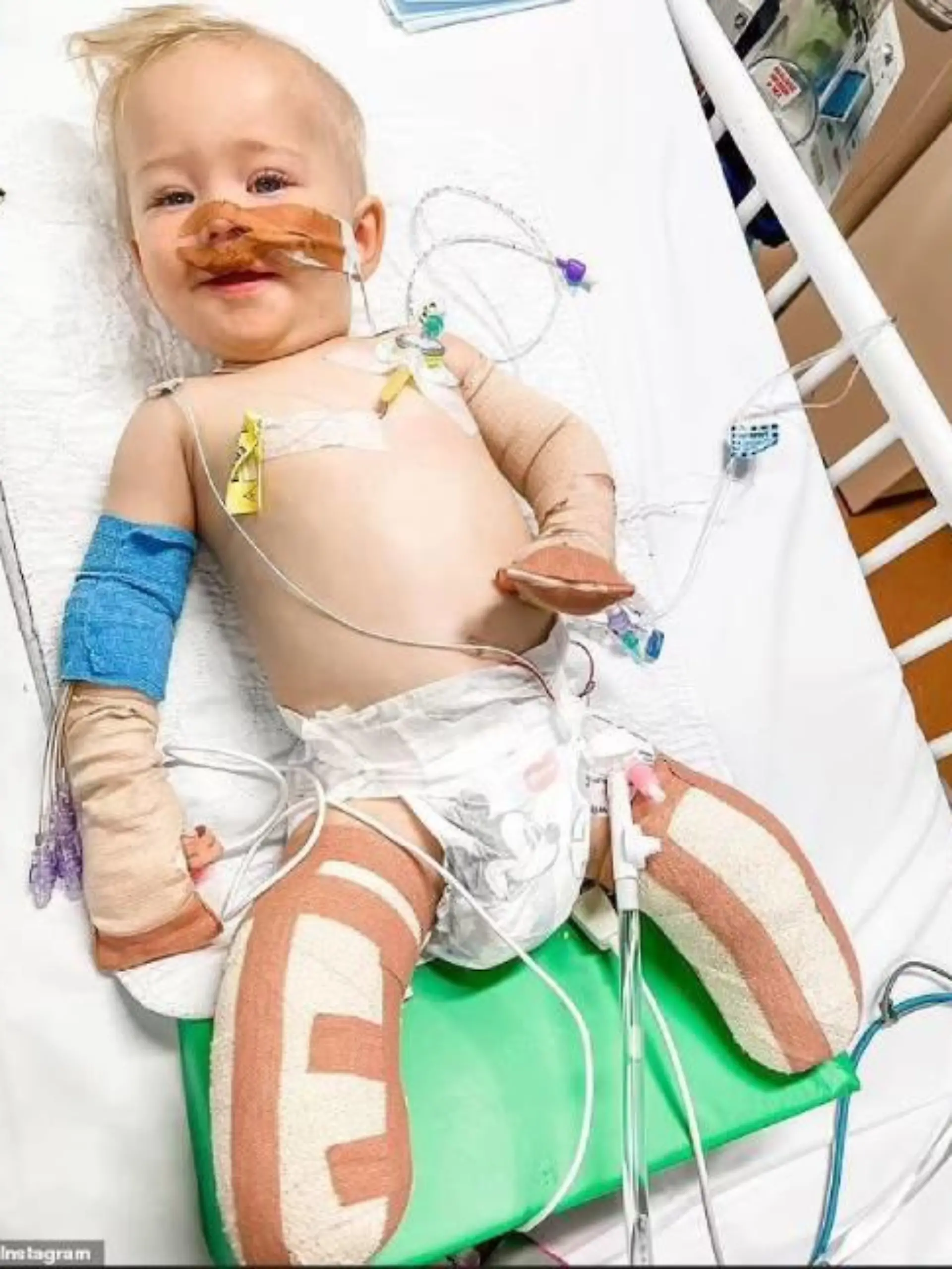 Ryan Lines im Krankenbett