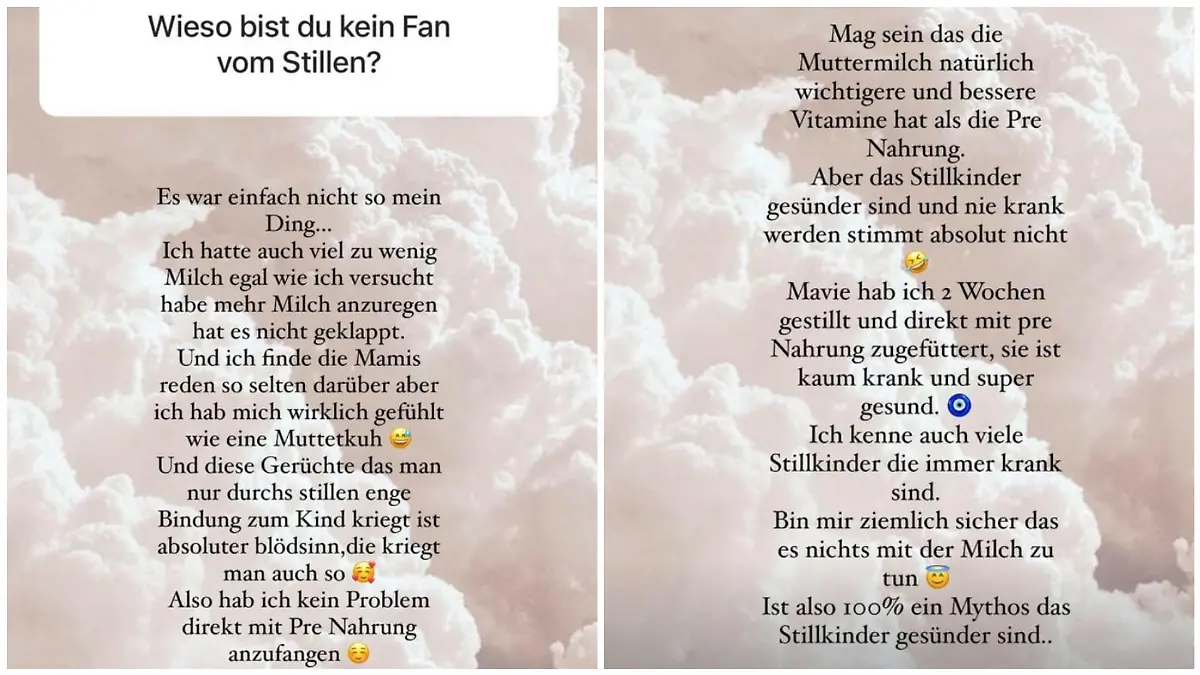 Cheyenne teilt ihre Meinung zum Stillen.