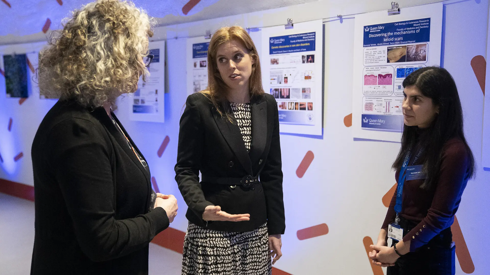 Princess Beatrice announced as patron of the British Skin Foundation. Princess Beatrice speaks to researchers during a visit to the the research lab at the Centre For Cell Biology and Cutaneous Research, Blizard Institure, Queen Mary University, London, as she is announced as the new patron of The British Skin Foundation announce her as their new patron. Picture date: Tuesday February 7, 2023. See PA story ROYAL Beatrice. Photo credit should read: Kirsty O'Connor/PA Wire URN:70899477