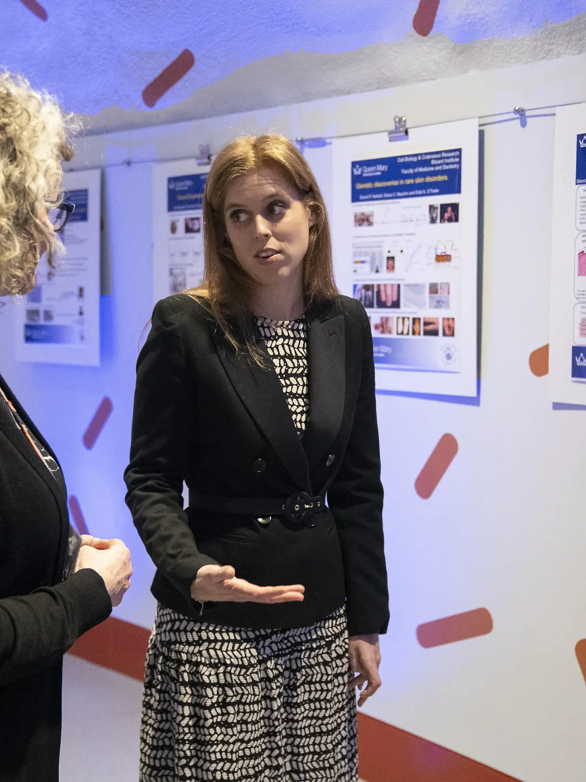 Princess Beatrice announced as patron of the British Skin Foundation. Princess Beatrice speaks to researchers during a visit to the the research lab at the Centre For Cell Biology and Cutaneous Research, Blizard Institure, Queen Mary University, London, as she is announced as the new patron of The British Skin Foundation announce her as their new patron. Picture date: Tuesday February 7, 2023. See PA story ROYAL Beatrice. Photo credit should read: Kirsty O'Connor/PA Wire URN:70899477