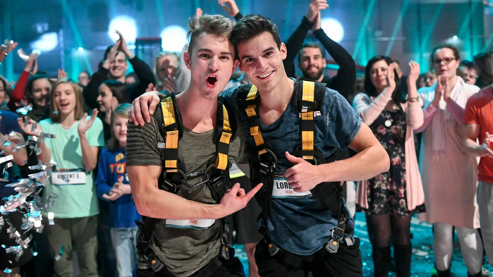 Vorne: Simon Brunner (l.), Lorenz Wetscher