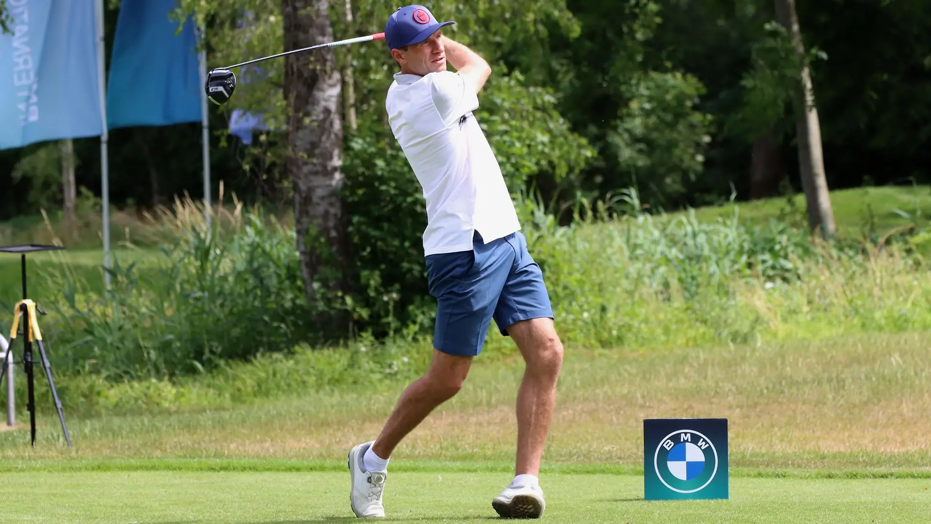 Golf, BMW International Open, Eichenried, 21.06.2023, ProAm Turnier
Bild: Thomas Müller (Fussballspieler FC Bayern München) beim Abschlag / 250623 / action press