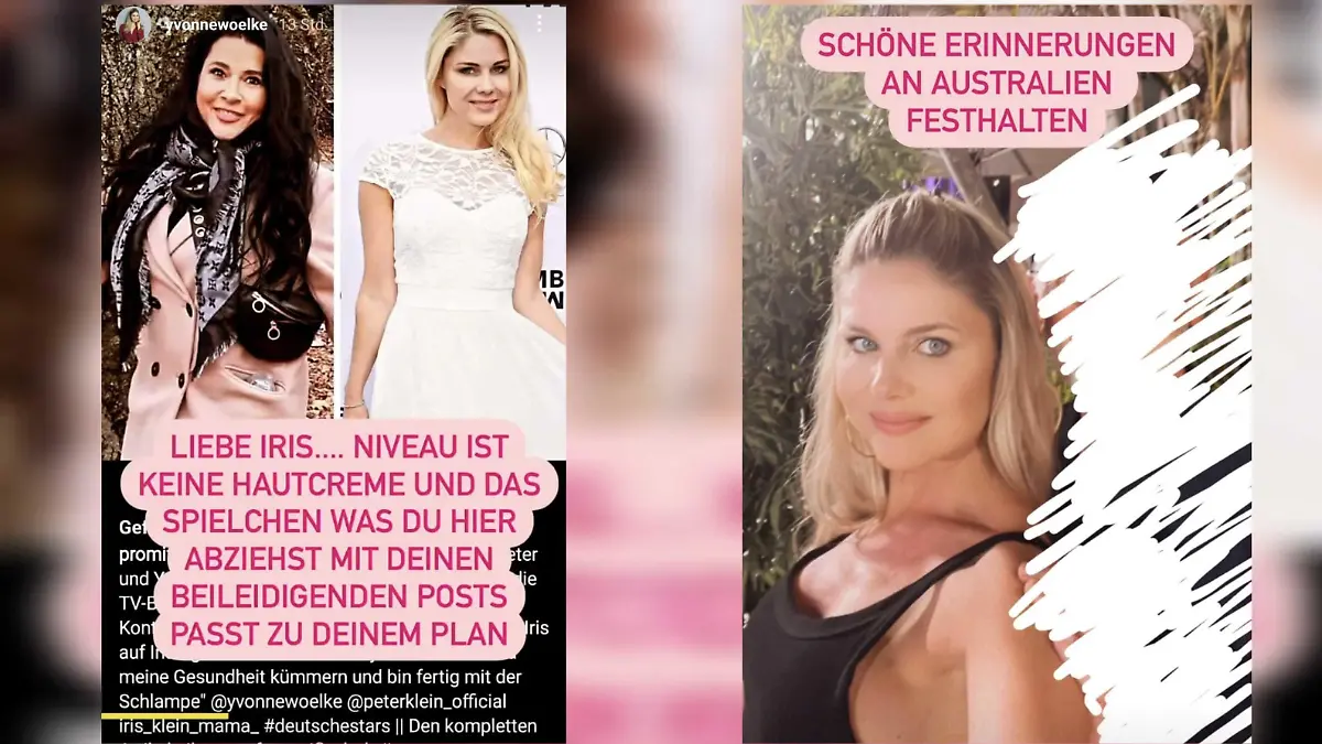 Yvonne Woelke legt bei Instagram gegen Iris Klein nach