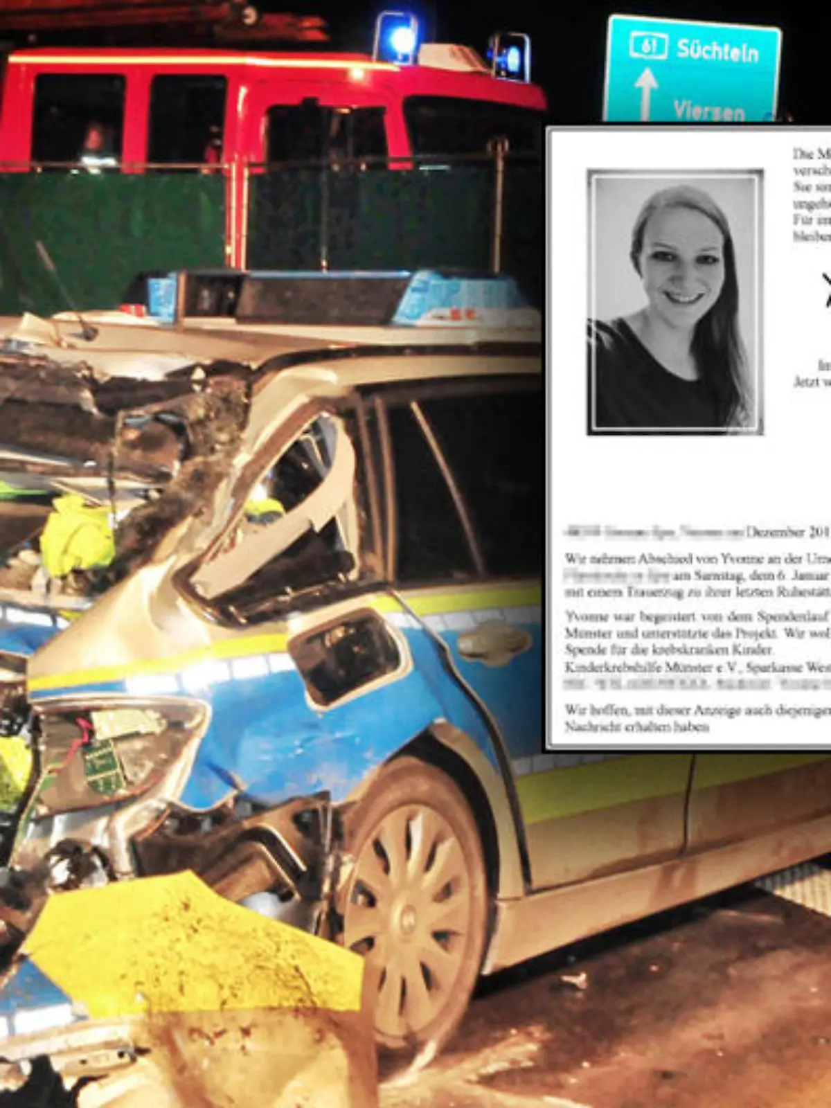 Die 23-jährigen war bei einem tragischen Unfall auf der A61 gestorben