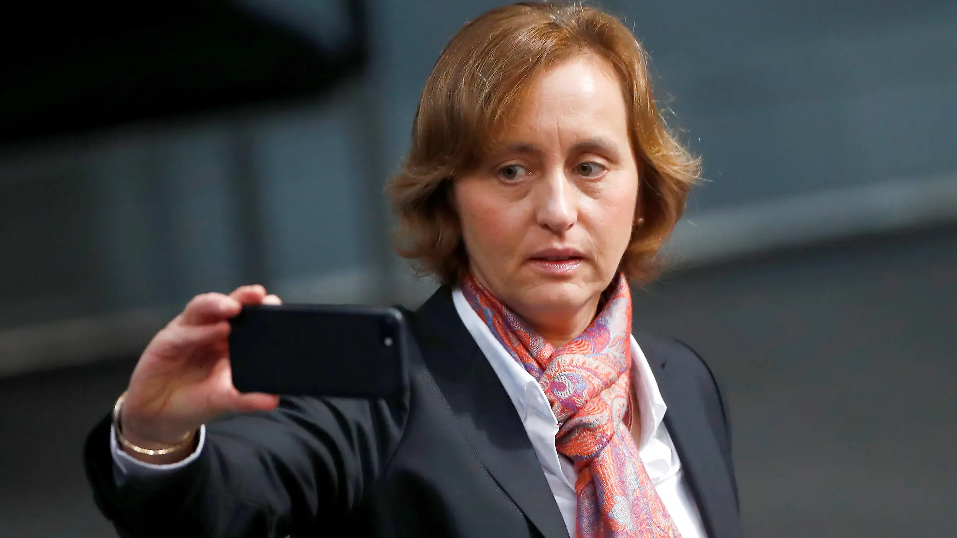 FILE PHOTO: Co-leader of the anti-immigration party Alternative for Germany (AfD) Beatrix von Storch arrives at the German lower house of Parliament, Bundestag,  in Berlin, Germany, October 24, 2017. German police have asked prosecutors to investigate a far-right lawmaker for possible incitement to hatred after she criticised a police force for tweeting in Arabic "to appease the barbaric, Muslim, rapist hoards of men".REUTERS/Hannibal Hanschke/File Photo