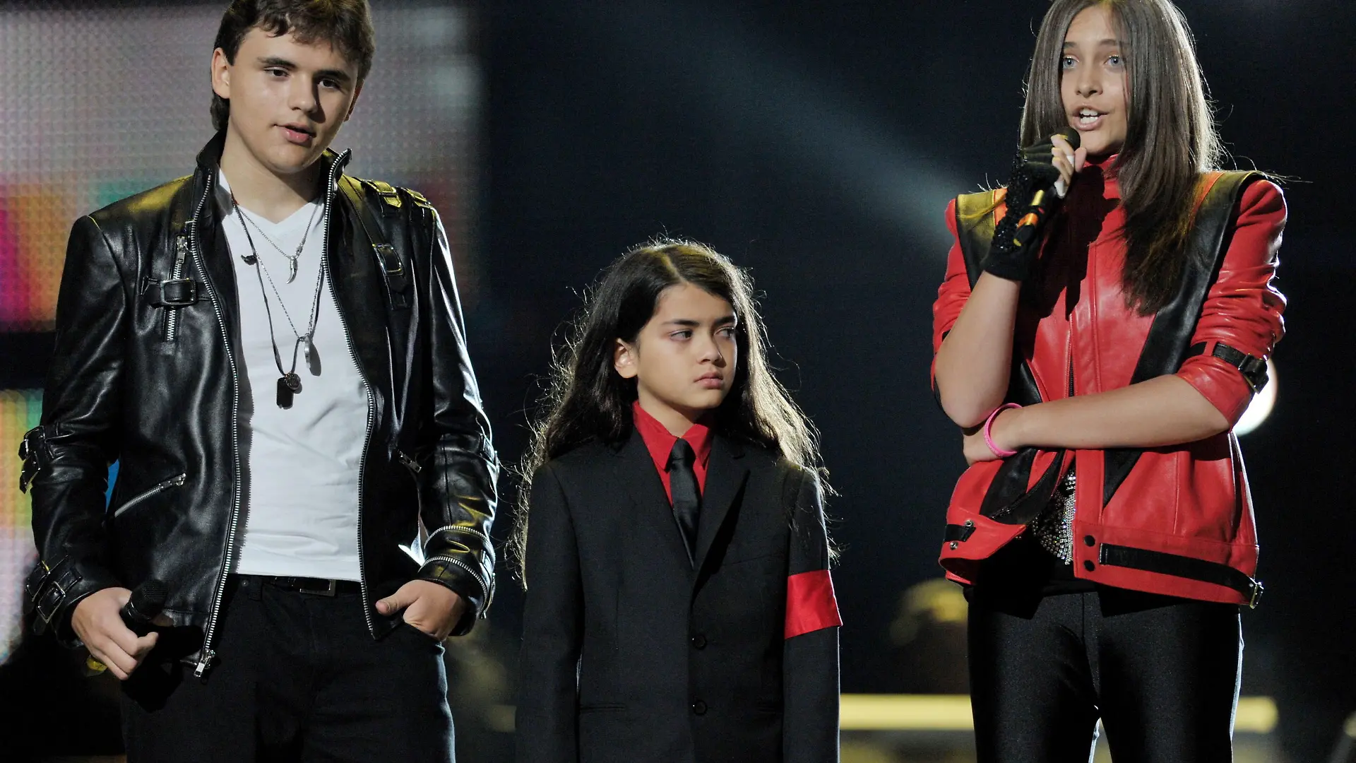 epa03317578 (FILE) A file picture dated 08 October 2011 shows Michael Jackson's children Prince (L), Blanket (C) and Paris (R) on stage at the Michael Forever Tribute Concert held at the Millennium Stadium, Cardiff, Wales, Britain. According to media reports on 25 July 2012 a judge has shifted custody of Michael Jackson's children, from his mother Katherine Jackson, 82, to the children's cousin TJ Jackson, 34, amid allegations that Katherine Jackson was being held against her will. EPA/TIM IRELAND UK AND IRELAND OUT: EDITORIAL USE ONLY EDITORIAL USE ONLY