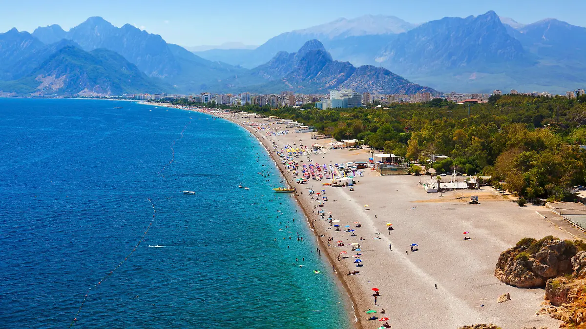 Beach at Antalya Turkey - travel background