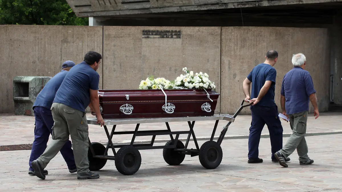 January 20, 2020, Buenos Aires, Buenos Aires, Argentina: A group of eleven Rugbiers beat a young man to death during a fight outside a night club in Villa Gesell. Images of the burial of the victim Fernando Baez Sosa. (Credit Image: Â© Claudio Santisteban/ZUMA Wire
