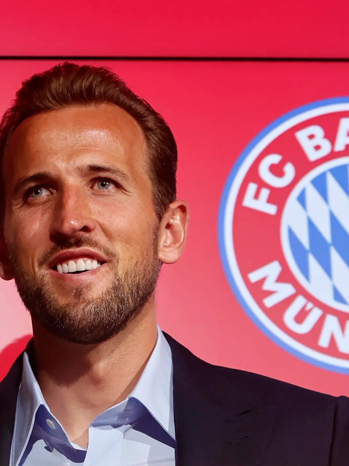 13.08.2022, FC Bayern, Harry Kane FC Bayern Muenchen Praesentation, Muenchen , Fussball, im Bild: Harry Kane FC Bayern Muenchen *** 13 08 2022, FC Bayern, Harry Kane FC Bayern Muenchen presentation, Munich , Football, Sports, in the picture Harry Kane FC Bayern Muenchen